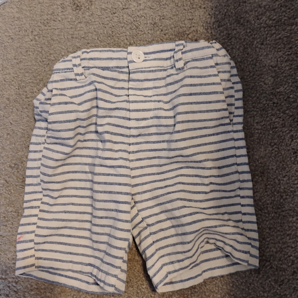 Toobydoo Boys Striped Linen Cotton Blend Shorts Sz 4